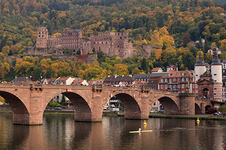 Heidelberg castle in autumn