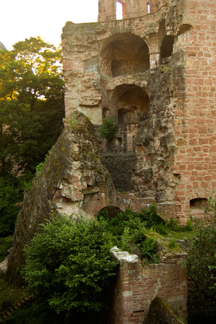 Die Ruine des ehemaligen Krautturms im Heidelberger Schloss