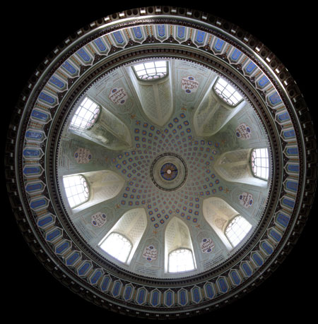 Panoramafoto der Kuppel der Moschee