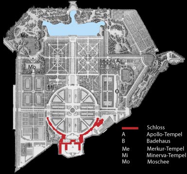 Plan Schlossgarten Schwetzingen