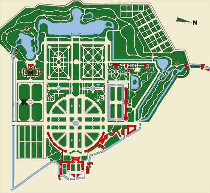 Plan vom Schwetzinger Schlosspark