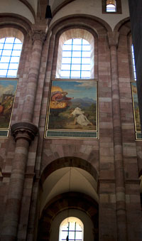 Ein weiteres unpassendes Bild im Nazarener Stil im Hauptschiff des Kaiserdoms zu Speyer